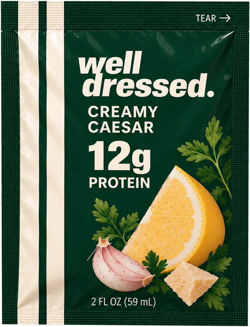 A Well Dressed Creamy Caesar packet, 2 fl oz